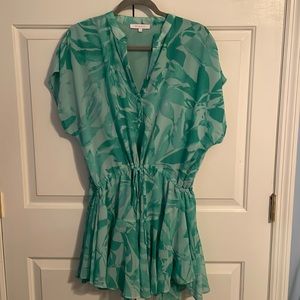 Olivaceous Mini Leaf Dress